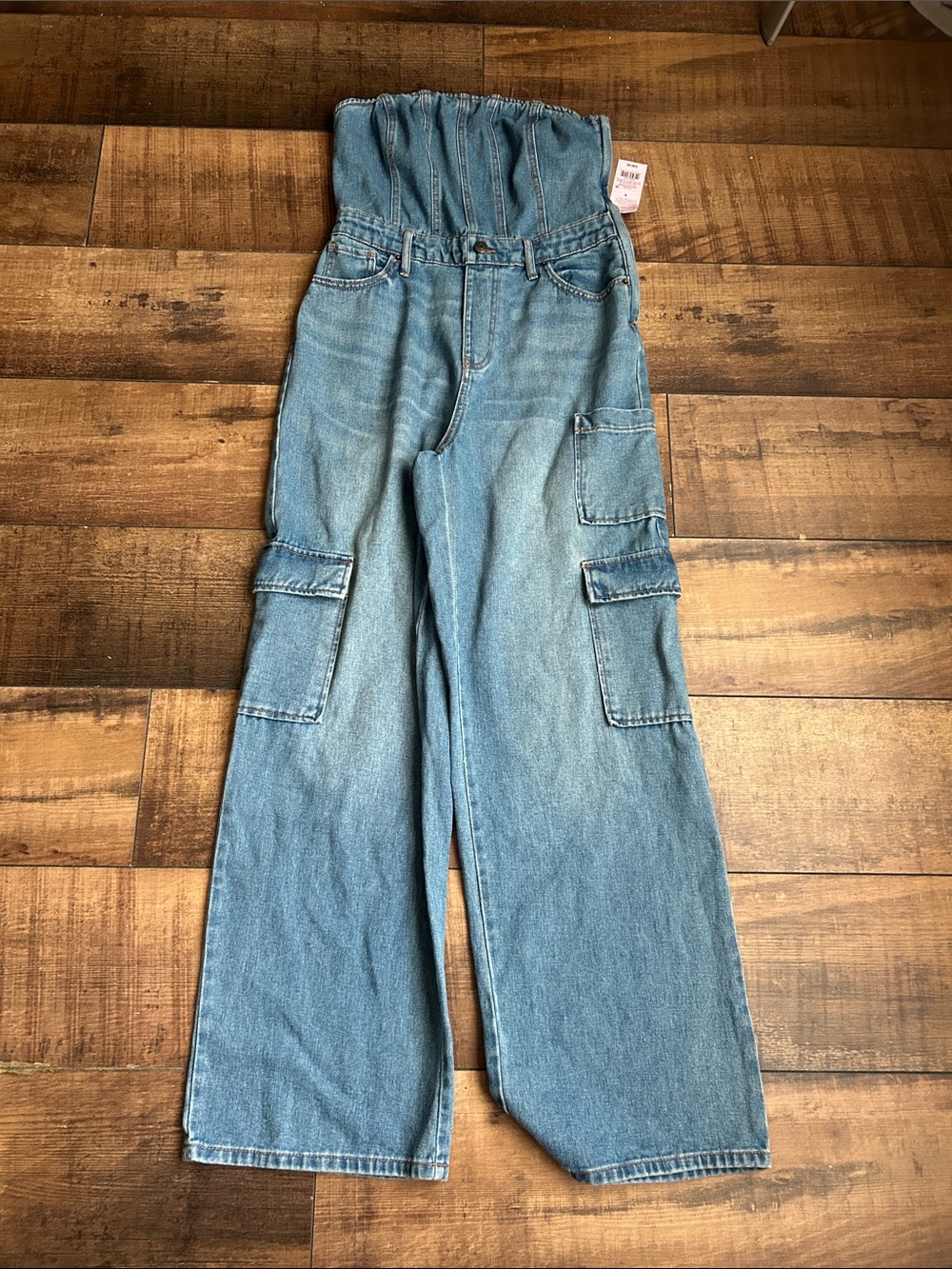 Target Blue High-Rise Cargo Wide-Leg Jeans - Women jumper suit